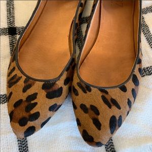 J.Crew Leopard Print Calf Hair Flats